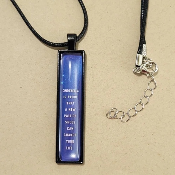 CINDERELLAS NEW SHOES Vertical Pendant Necklace - Picture 4 of 8